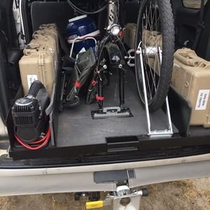 Ezi reach custom sliding cargo tray Toyota Prado in Ezi-reach-custom-sliding-cargo-tray-Toyota-Prado-bike-rack